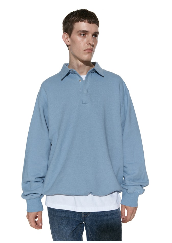 [스프링컬러][17%할인 쿠폰]럭비 스웨트 셔츠 라이트 블루